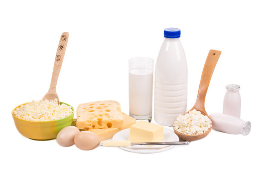 Dairy products and bread.