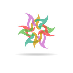 Buisness logo - colorful abstract flower