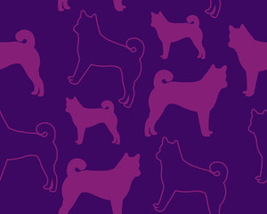 Abstract background dog. Vector seamless pattern