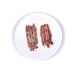 Tasty marinated anchovies.