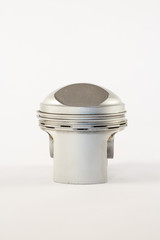 the silver piston of the combustion engine