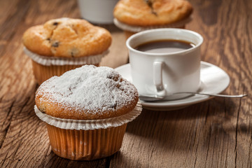 Muffins and coffee