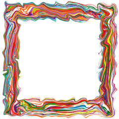 Fototapeta na wymiar Abstract rainbow curved stripes color line frame background 