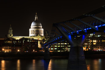 St Paul's Cathedral at night