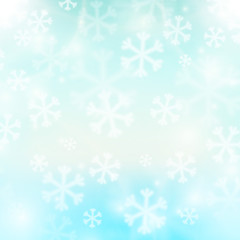 Winter background, snowflakes and soft colors