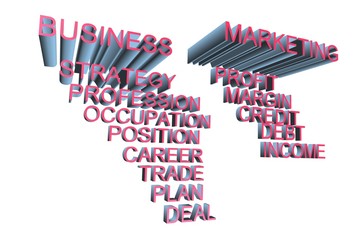 3d concept of business language