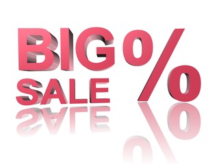 Fototapeta premium Big sale with 3d letter