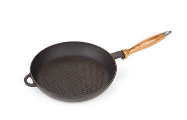 black frying pan.