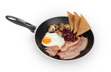 Fried egg with bacon