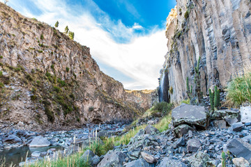 Beautiful mountain view in Colca Canyon, Peru in South America