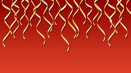 Strisce filanti su fondo rosso