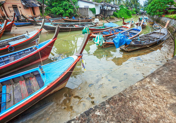 Fototapeta na wymiar Traditional Thai boats
