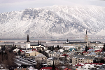 Panorama view of Reykjavik - obrazy, fototapety, plakaty
