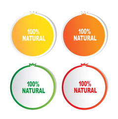 Natural product stickers