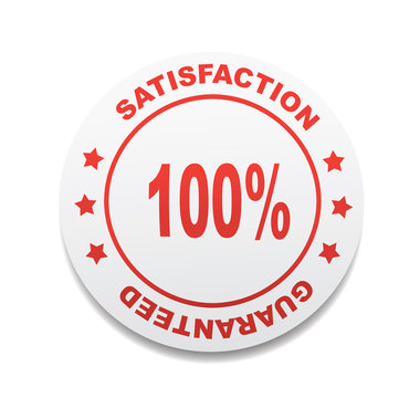 100% guarantee. Satisfaction guaranteed icon