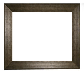 Antique silver frame isolated on a white background.