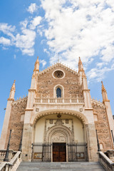 Fototapeta na wymiar St. Jerome Royal Church in Madrid
