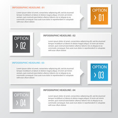 Design flat shadow step number banners /graphic or website