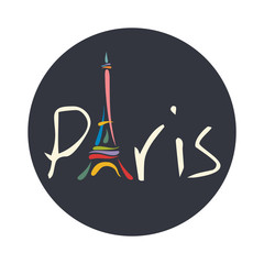 Paris lettering vector illustration
