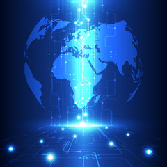 vector abstract global future technology