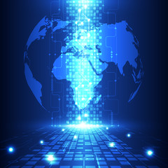 vector abstract global future technology, background