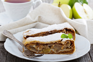 Traditional apple strudel