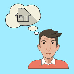 Men Thinking About New House