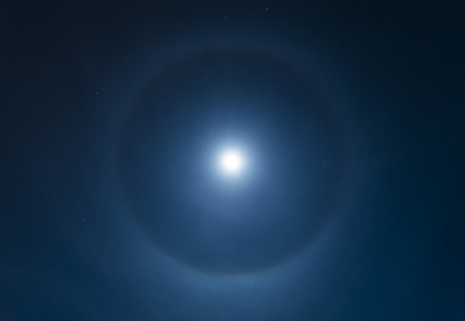 Moon Halo - Glowing light around the moon