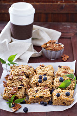 Vegan baked oatmeal with pecans