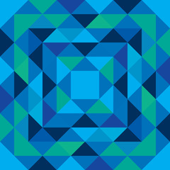 Obraz premium Seamless blue and green pattern made from triangle shapes