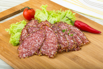 Sliced salami