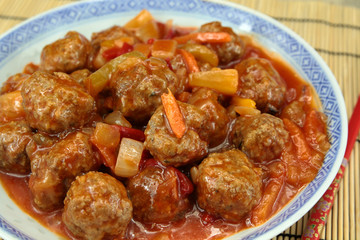 boulettes de boeuf sauce aigre-douce