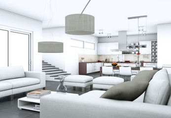 moderne Wohnung Interieur Design