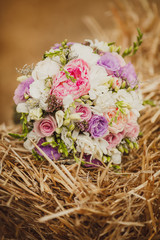 wedding bouquet flowers bride marriage decoration rustic