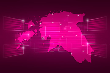 Obraz premium Estonia Map World map News Communication pink