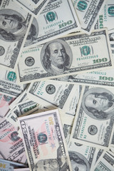 money in a chaotic manner on the floor