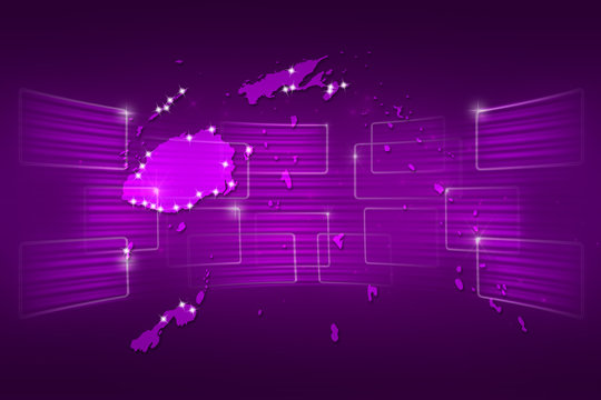 Fiji Islands Map World map News Communication purple