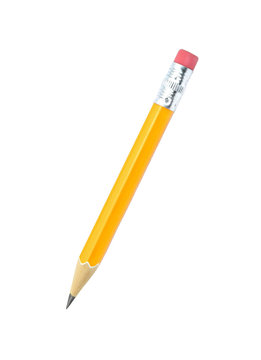 Lead pencil isolated on white background.