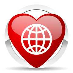 earth valentine icon