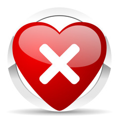 cancel valentine icon x sign