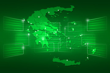 Greece Map World map News Communication green
