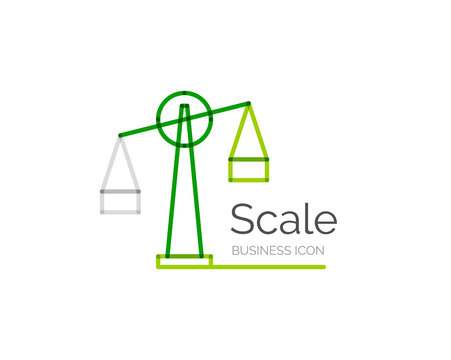 Line minimal design logo scale