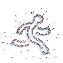 People in the form of man.