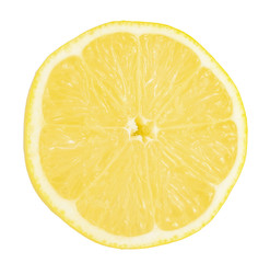 Fresh lemon isolated on white