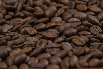Fresh roasted coffee beans background