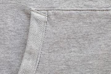 Close - up Gray sweater fabric detail