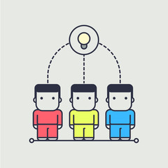Characters created a collective idea