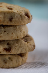 Stack of home baked white cookies