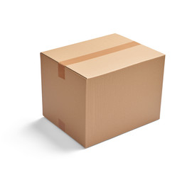 box package delivery cardboard carton - obrazy, fototapety, plakaty