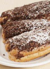 Eclairs with chocolate chips
